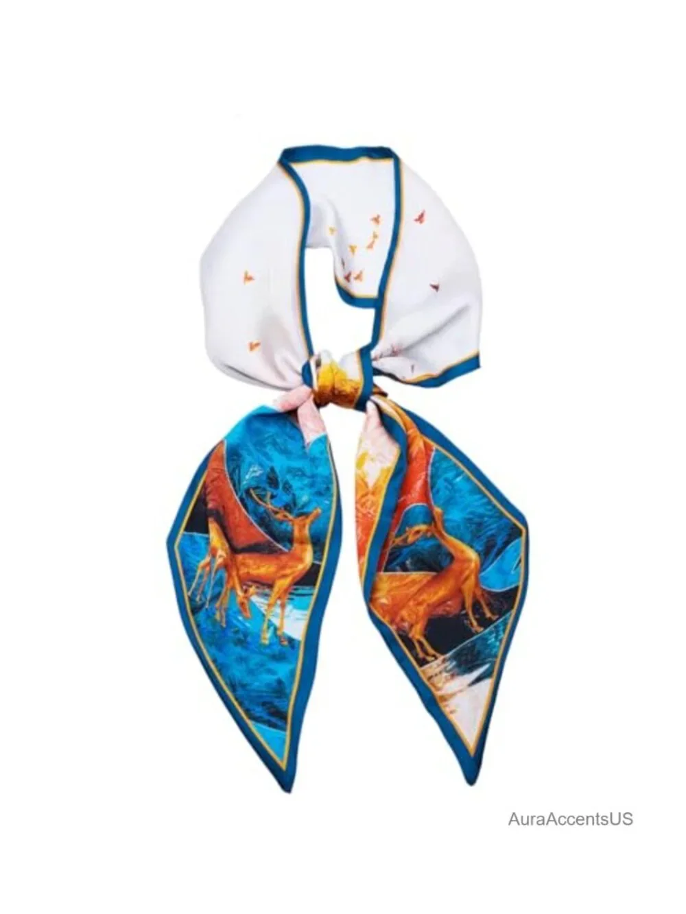 Silk Like Satin Fashion Scarf for Women Neck Scarf Hair Tie Bag Accessory